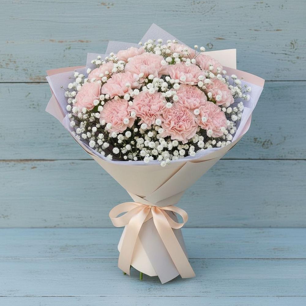 Букет цветов из: Гвоздики в Красной Горке