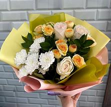 Букет цветов из:  Розы и Хризантемы #REPLACE_PRED# Красной Горке