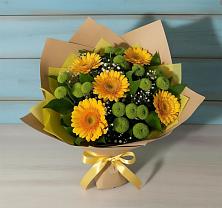 Букет цветов из:  Герберы и Хризантемы в Красной Горке