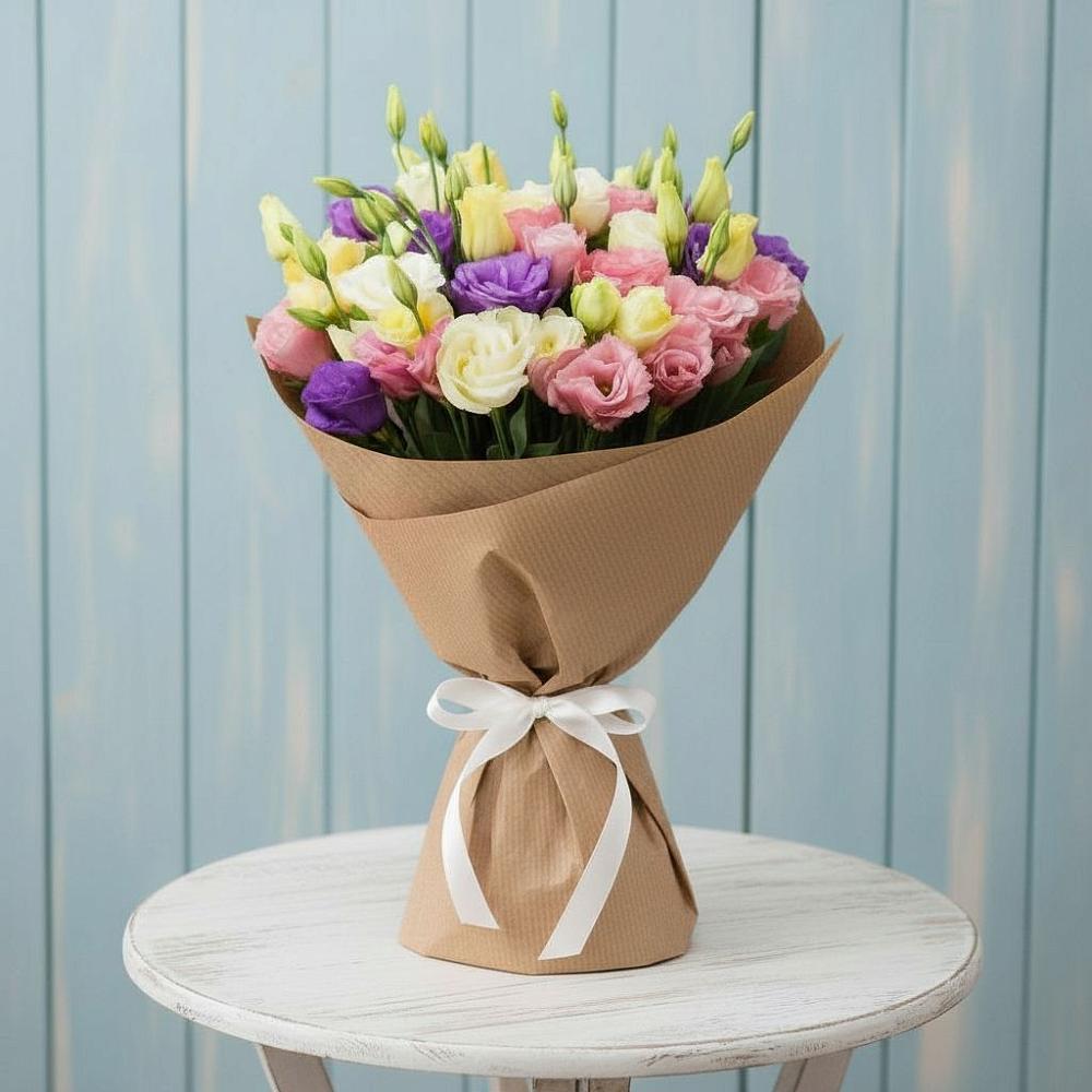 Букет цветов из: Лизиантусы в Красной Горке