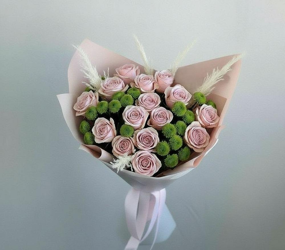 Букет цветов из: Розы и Хризантемы в Красной Горке