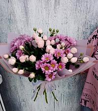 Букет цветов из:  Розы и Хризантемы #REPLACE_PRED# Красной Горке