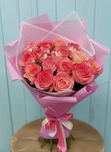 Букет 15 Розовых роз Равель в Красной Горке