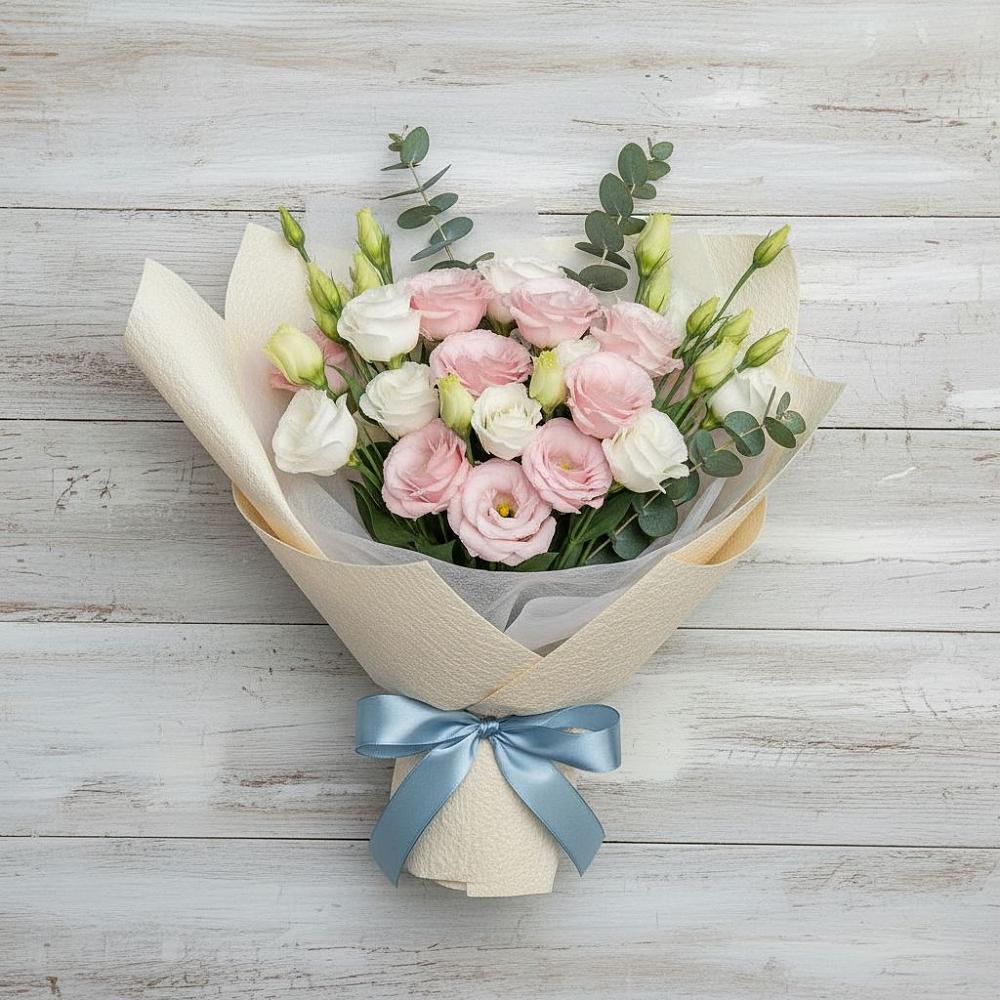 Букет цветов из: Лизиантусы в Красной Горке